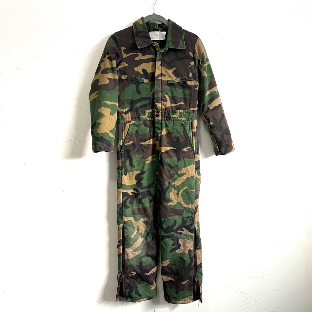 Vintage Camouflage Jumpsuit Coveralls